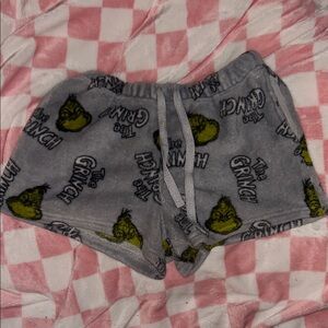 No Boundaries Gray Grinch Print Kids Shorts